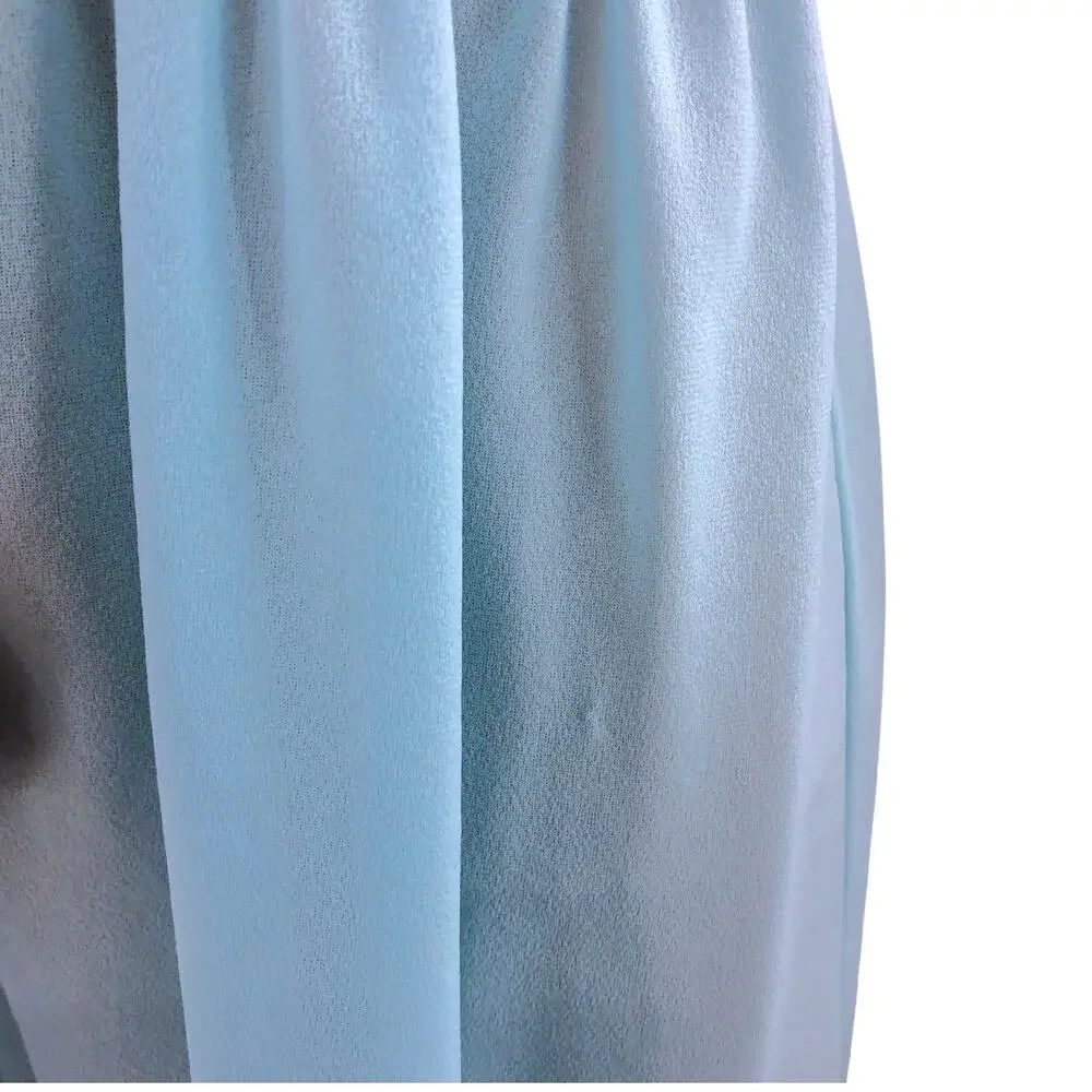 Van Raalte XS USA VINTAGE Blue Nylon Sleeveless Eyelet Lace Babydoll Night Gown - Picture 6 of 7